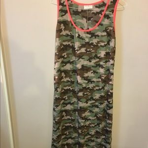 Cute Camo and pink maxi dress