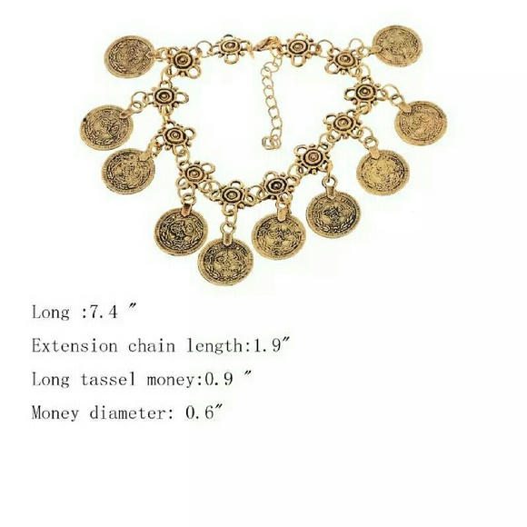 NWT BOHEMIAN GYPSY COIN BRACELET - Picture 2 of 4