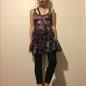 Betsey Johnson floral sheer dress.