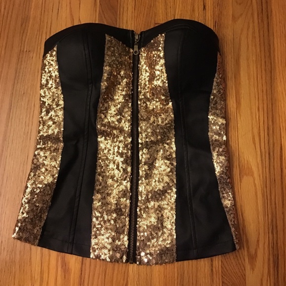 sequin corset.
