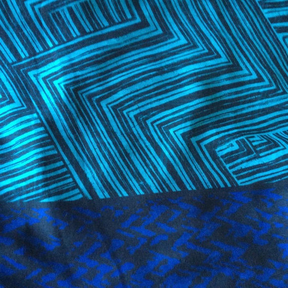 Abstract Print Blue Calvin Klein Scarf