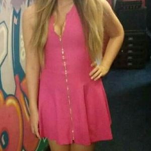 Pink zipper dress