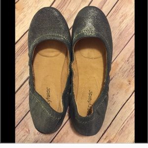 Footzyfolds Silver Gray Ballet Flats