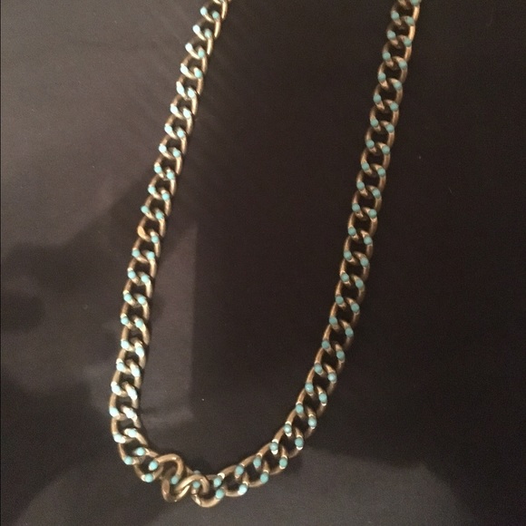 Copper & Turquoise Chain Necklace