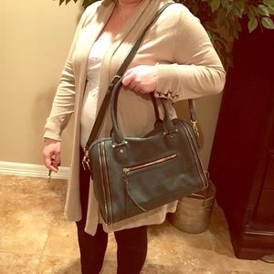 Urban Expressions Zipper Accent Satchel