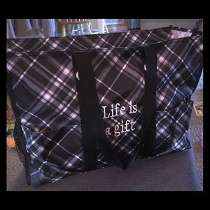 Large Zip top Organizing Utility Tote