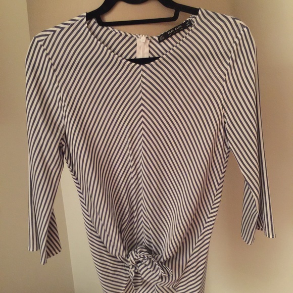 Zara striped blue/white blouse