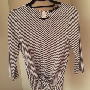 Zara striped blue/white blouse