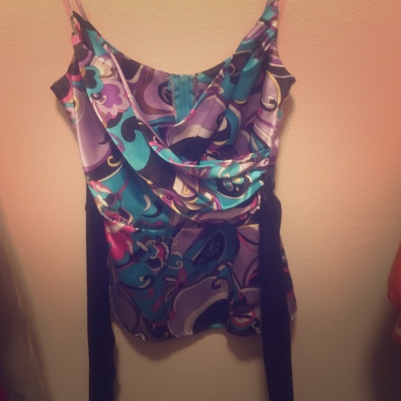 swirl blouse with a silk ribbon