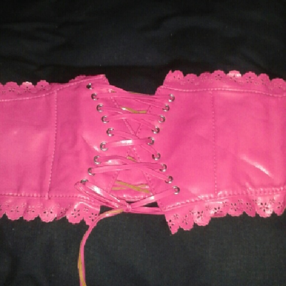 Pink lolita stretch belt pastel goth punk