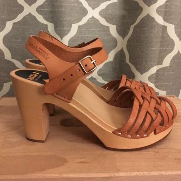 Swedish Hasbeens Braided Sky High Leather Sandal