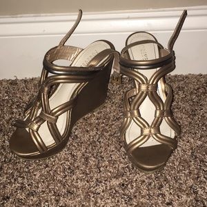 Bronze Metallic Heels