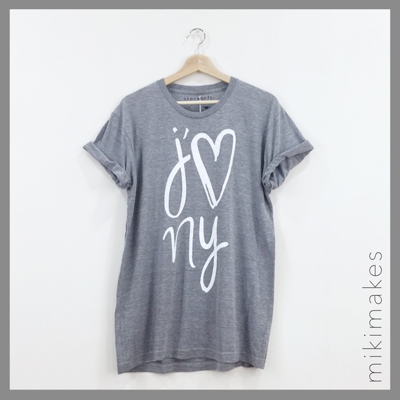 Sincerly Jules Tops - SINCERELY JULES • j' ❤️ NY grey t-shirt