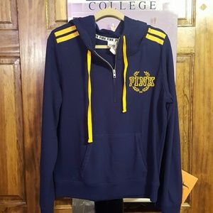 Pink half zip hoodie