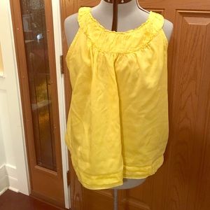 Talbots yellow sleeveless blouse