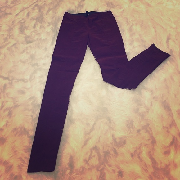 H&M Maroon Skinny Pants