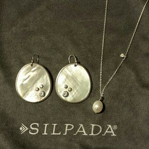 Silpada Mother of Pearl Earrings and Necklace