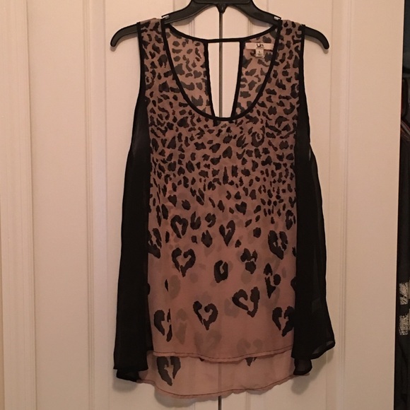 Sheer Leopard print tank top