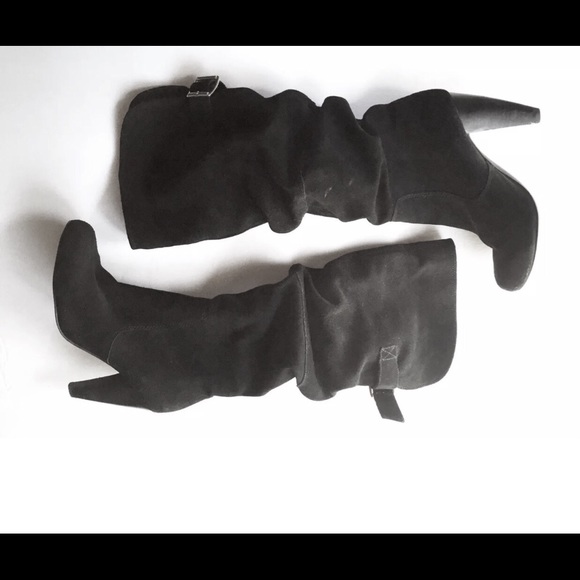 Steve Madden Black Slouchy Boots 'Denvur'