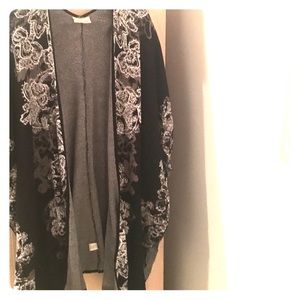 Black Floral Cardigan