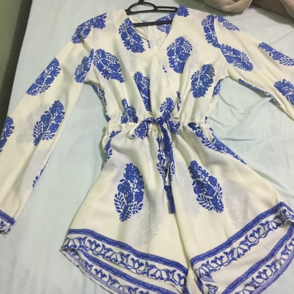 boho / bohemian romper with bell sleeves - Picture 6 of 6