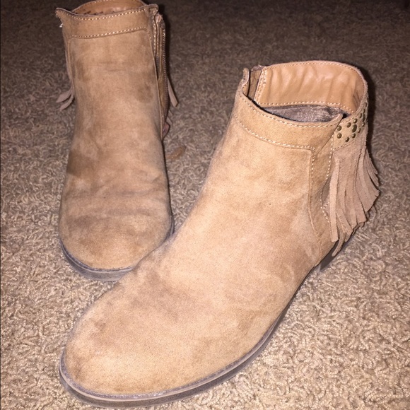 Tan booties