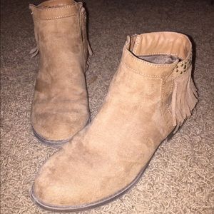 Tan booties
