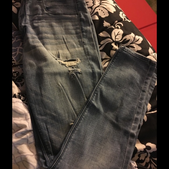 American eagle distressed sky high jeggings