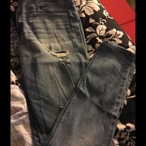 American eagle distressed sky high jeggings
