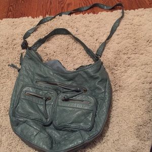 Teal leather cross purse!!