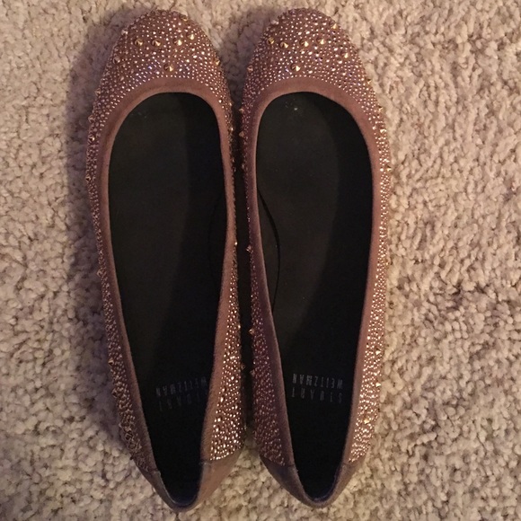 Studded Stewart Weitzman ballet flats