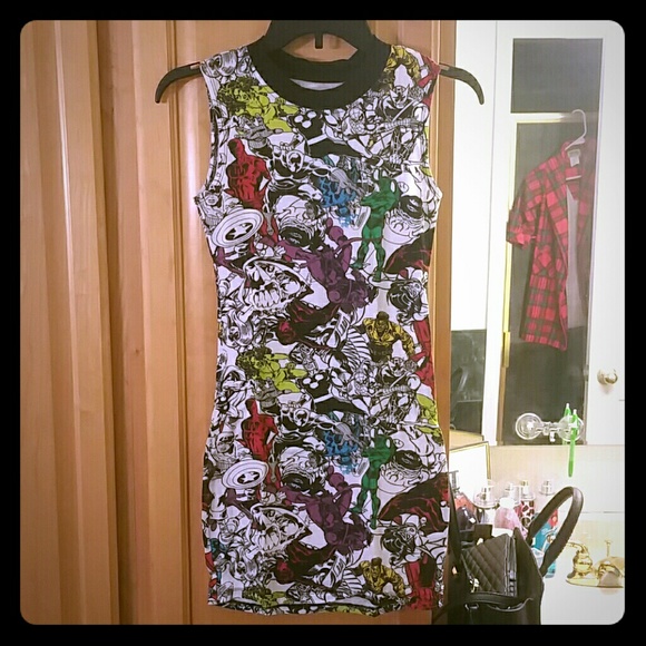 Marvel superhero bodycon mini dress