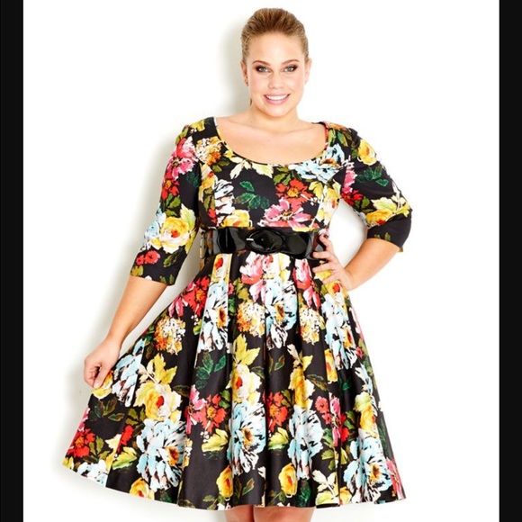 City Chic Dresses & Skirts - NEW City Chic Wild Floral Dress Size L (20W)