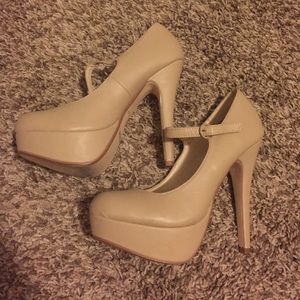 Nude colored heels
