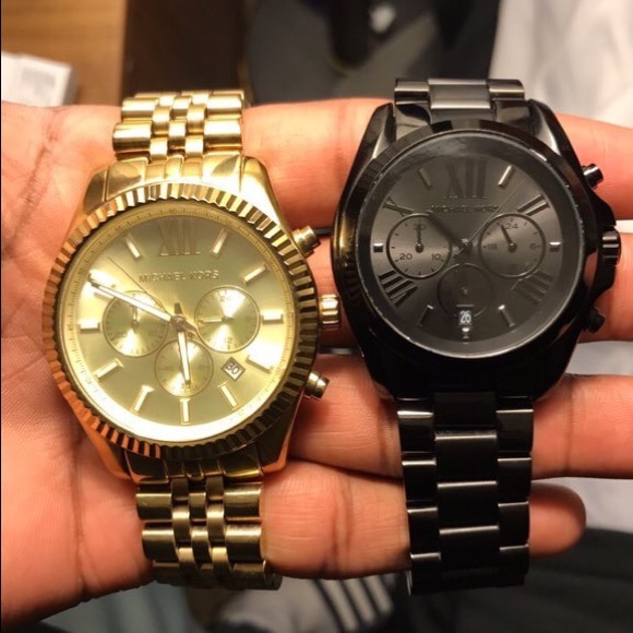 Micheal Kors watches black & gold sold separate
