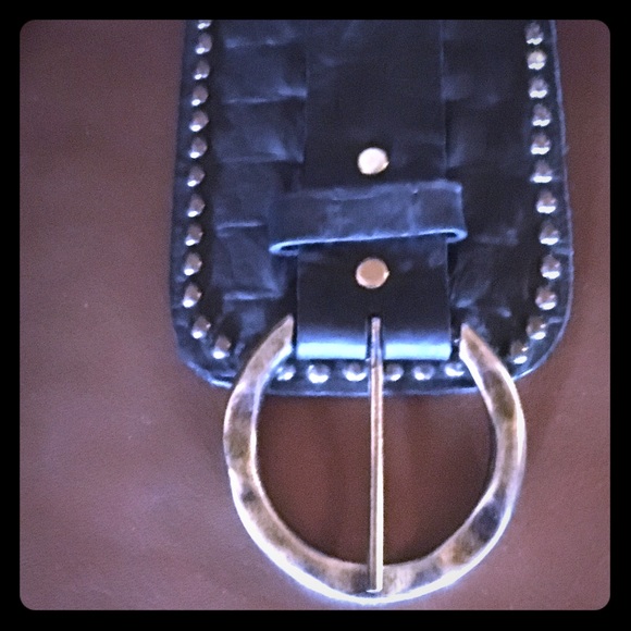 Black western croco belt