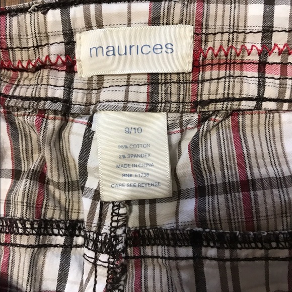 3/$18 🐾 Maurices Plaid Shorts ~ box15 - Picture 4 of 4