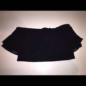 Black mesh loose crop top