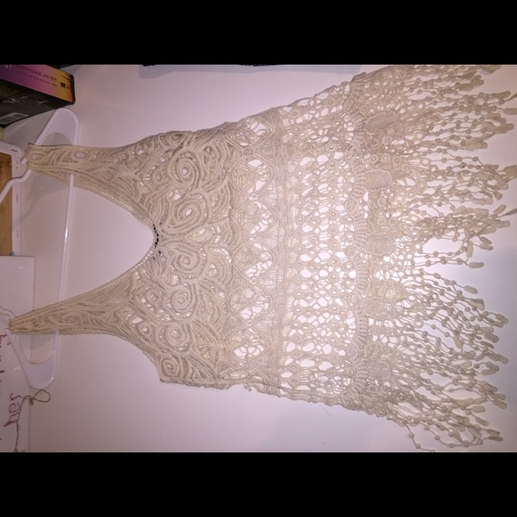 White lace tank top - Picture 1 of 1