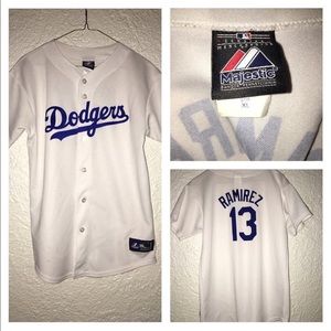 White Dodgers Jersey Ramirez 13