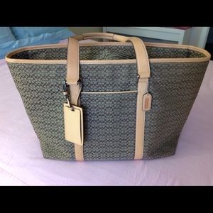 Coach signature travel tote.