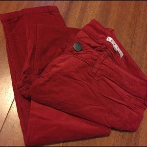 Red Suede CABI Jeans