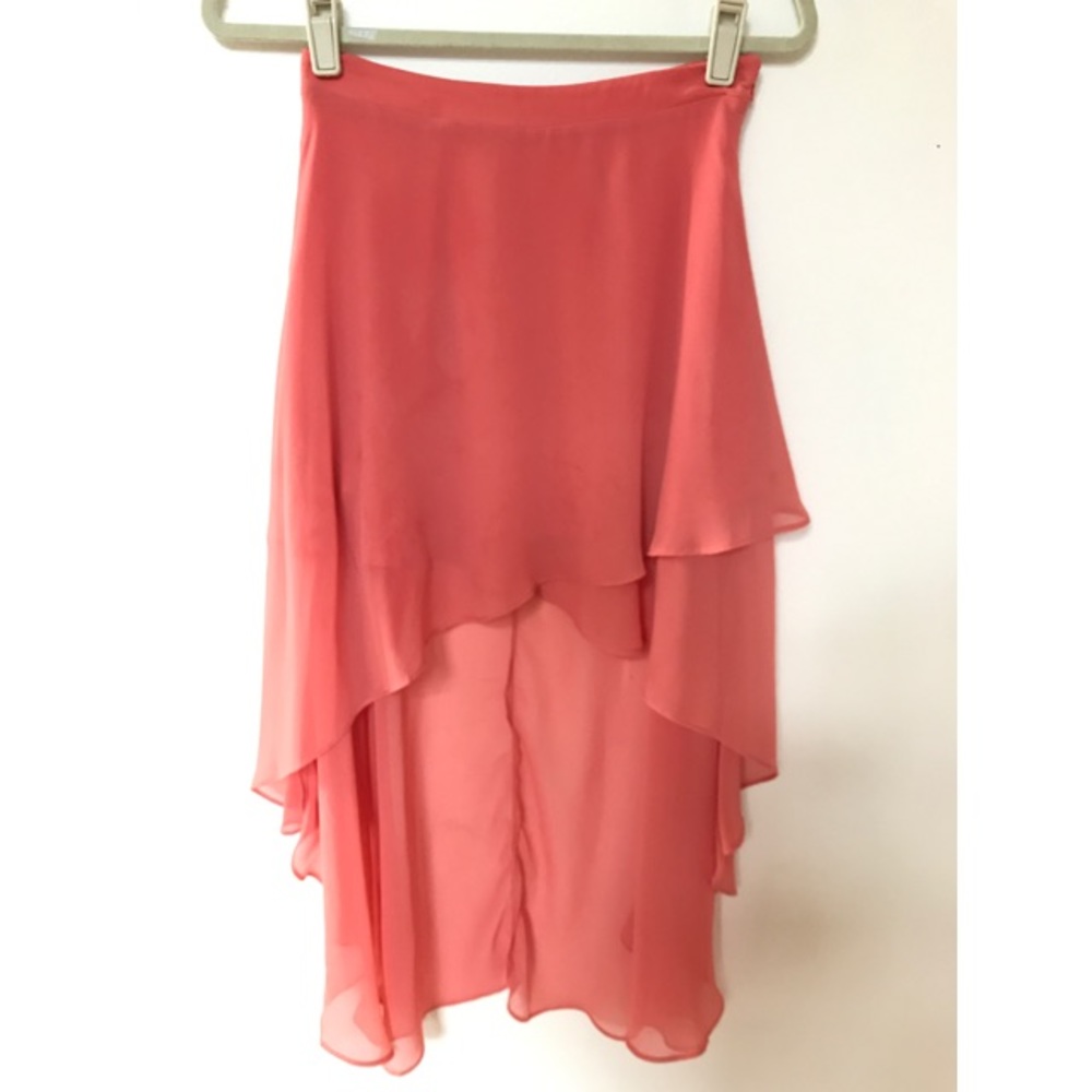 FOREVER21 Hi-Lo Skirt w. Sheer Overlay