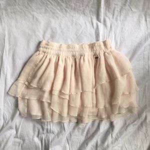 Peachy pink mini skirt