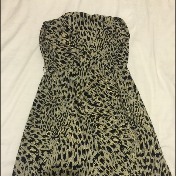 Short leopard tube dress