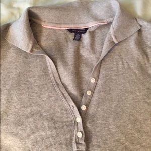 Ribbed light grey Henley