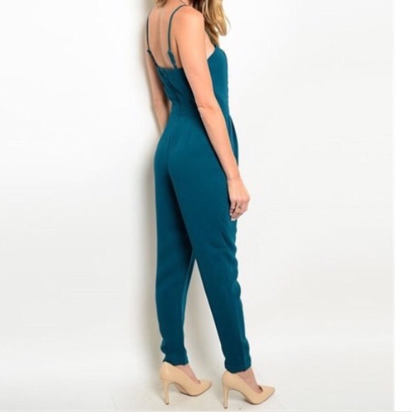 Classy green sweetheart jumpsuit - Picture 2 of 4