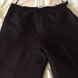 Satin-type black dress pants