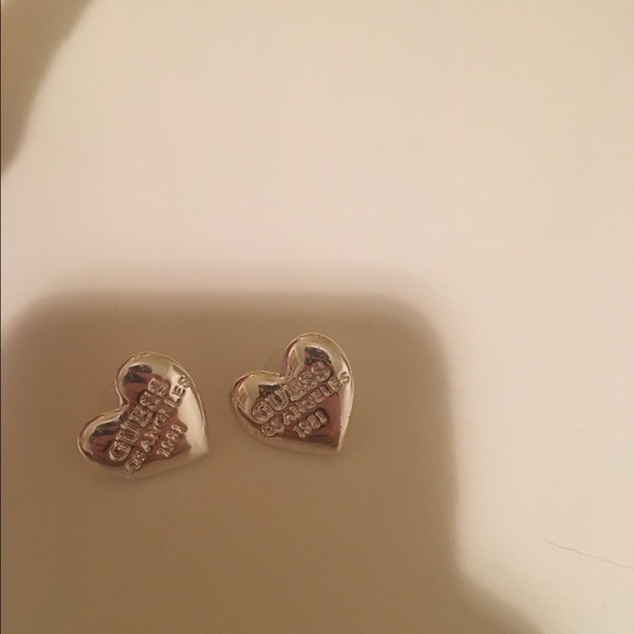Guess Heart Stud Earrings