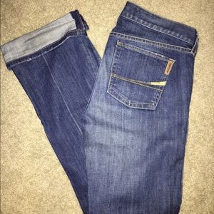 A&F Ezra Fitch boot cut jeans size 28